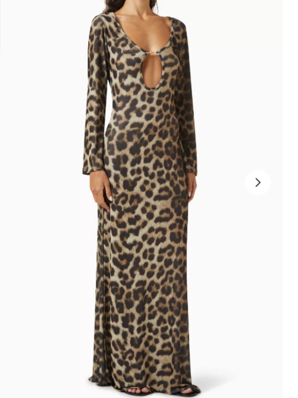 LESLIE AMON- GRISELDA LEOPARD-PRINT MAXI DRESS IN JERSEY